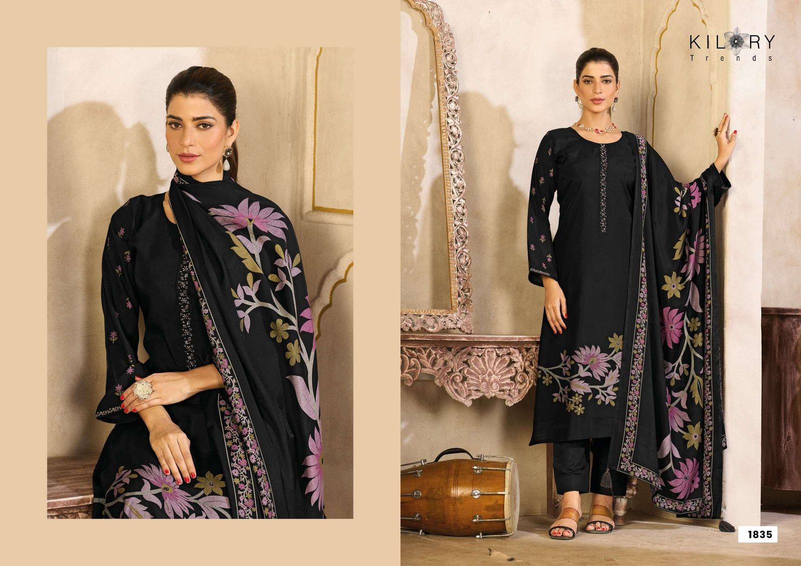 ZARINA PLUS By KILORY  TREND 1831 to 1836 Series Beautiful Pakistani Suits Colorful Stylish Fancy PURE MUSLIN SILK Dresses At Wholesale Price